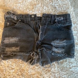 Levi’s distressed denim shorts